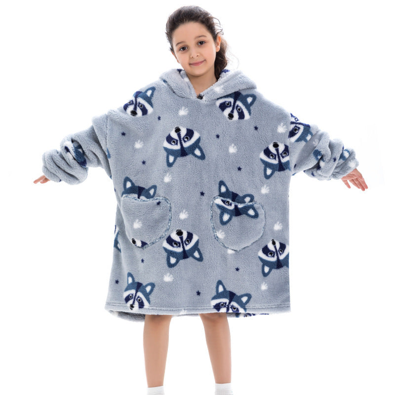 Sweat-shirt thermique oversize, sweat-shirt paresseux pour enfants