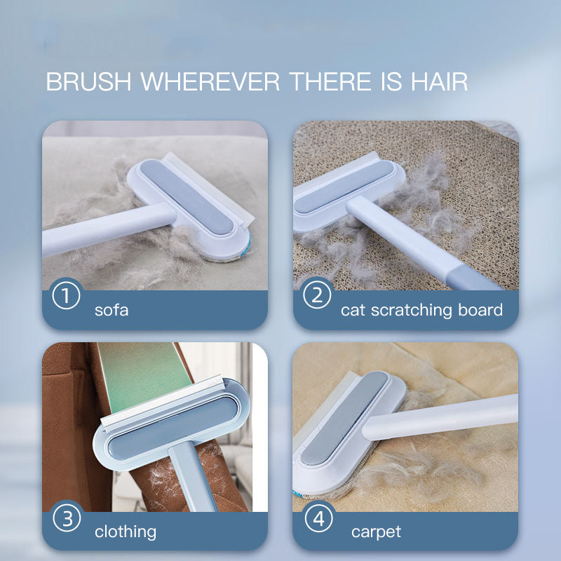 Brosse multifonctionnelle 4 en 1 pour l'épilation des poils d'animaux (chien, chat), outil de nettoyage des moustiquaires et accessoires.