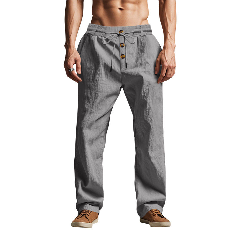 Pantalon homme respirant, doux pour la peau, coupe ample, décontracté, idéal pour la plage, le sport et l'été