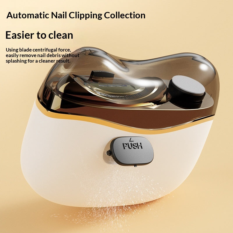 Coupe-ongles électrique portable et silencieux, sans fil et rechargeable, pour une utilisation à domicile. Conception sûre anti-pincement pour les ongles des mains et des pieds.