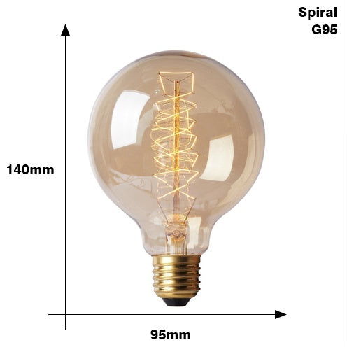 Ampoule Edison E27 220V 40W ST64 A19 T45 G80 G95 G125 Ampoule à filament incandescent Style rétro