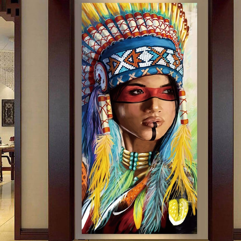 Tableau sur toile peint à l'aérographe pour la décoration intérieure