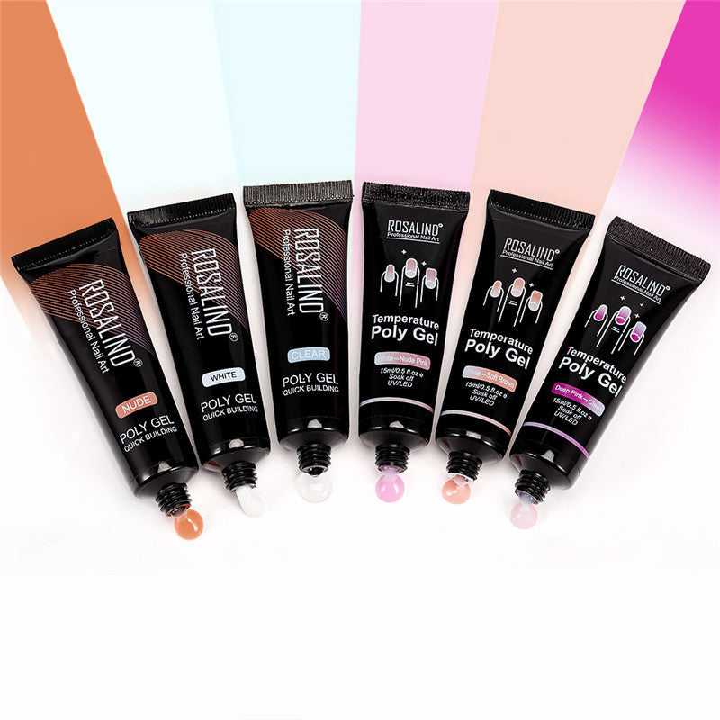 Colle solide pour faux ongles multicolore mélangée