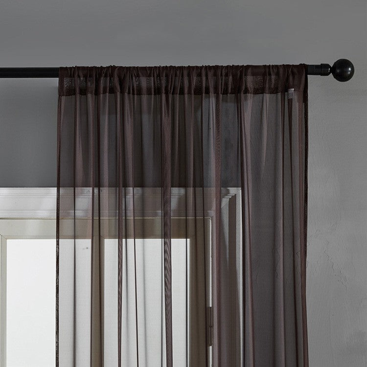 Rideau voilage coton lin moderne uni – Salon et chambre