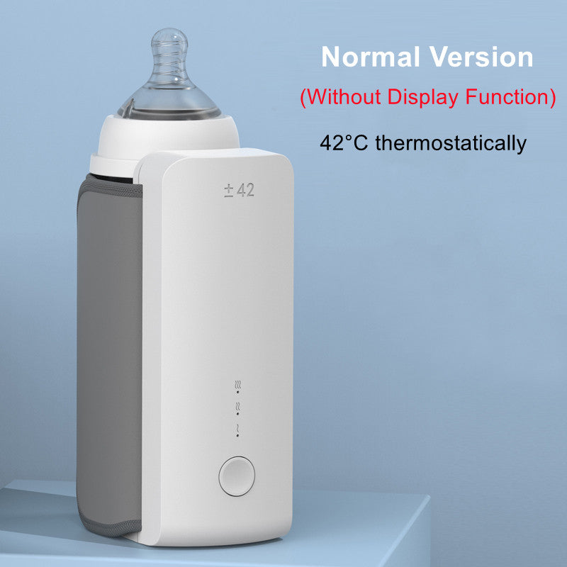 Chauffe-biberon portable sans fil rechargeable par USB avec sac chauffant et chauffe lait à température constante. Housse isolante universelle pour biberons.