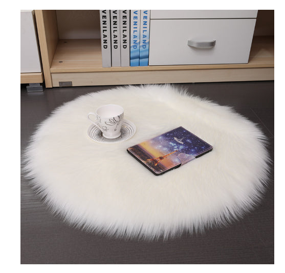 Tapis rond en peluche – Chambre, salon et balcon
