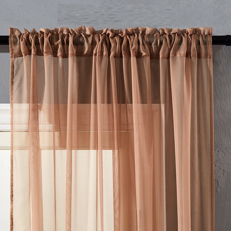 Rideau voilage coton lin moderne uni – Salon et chambre
