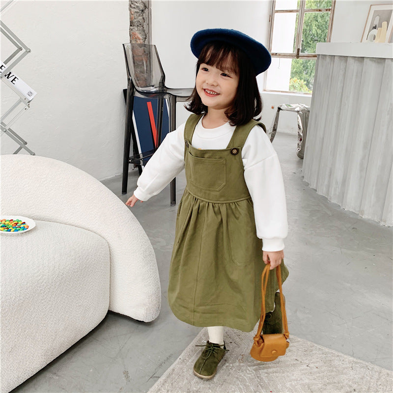 Robe jupe unie pour fille