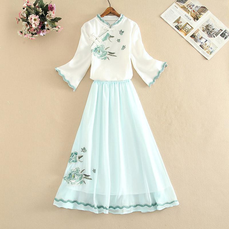 Robe Hanfu féerique fille - Ensemble 2 pièces