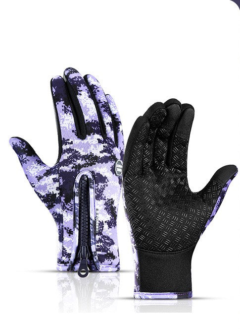 Gants d'hiver tactiles pour la moto, imperméables et doublés polaire, compatibles avec écrans tactiles et adaptés au sport.