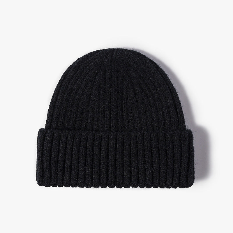 Bonnet de pêcheur court à revers tricoté pour homme et femme, chaud pour l'hiver