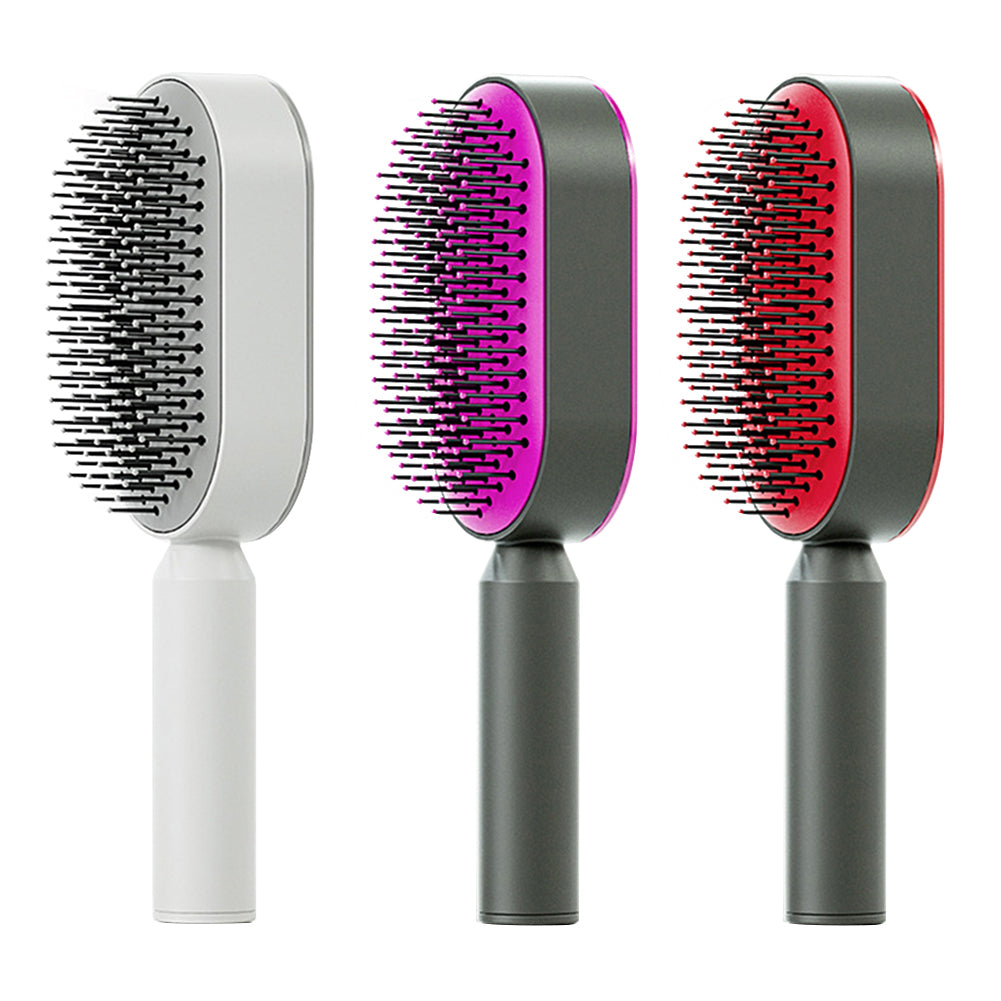 Brosse à cheveux autonettoyante pour femmes, nettoyage en une seule étape, anti-chute de cheveux, massage du cuir chevelu par airbag, peigne antistatique.