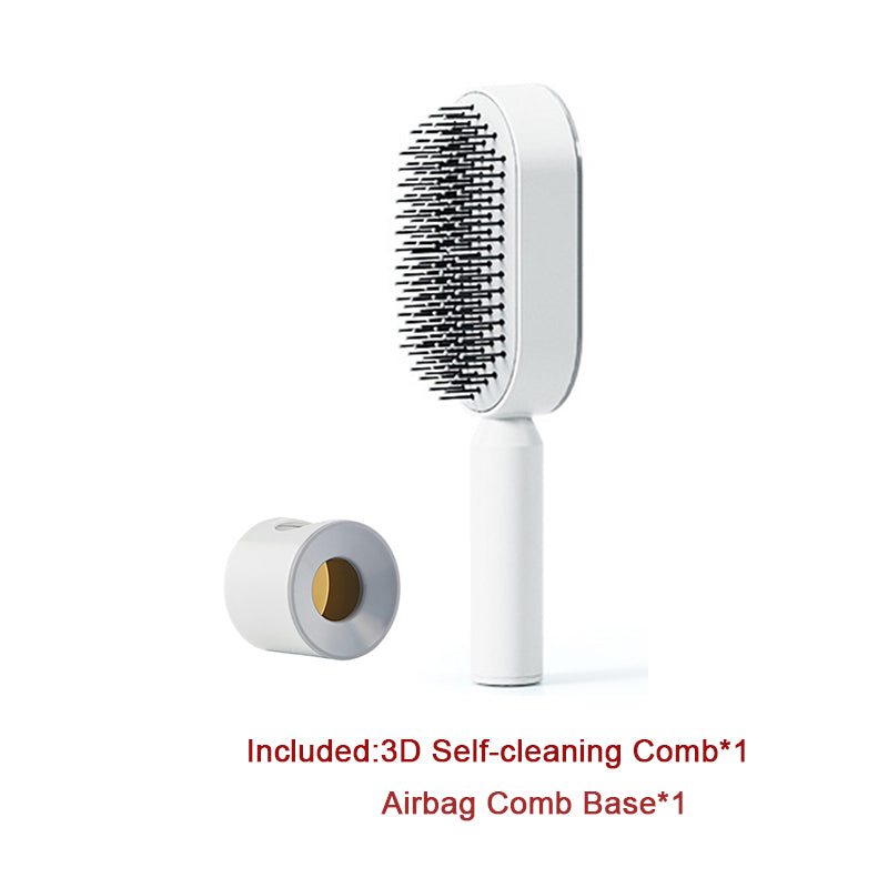 Brosse à cheveux autonettoyante pour femmes, nettoyage en une seule étape, anti-chute de cheveux, massage du cuir chevelu par airbag, peigne antistatique.