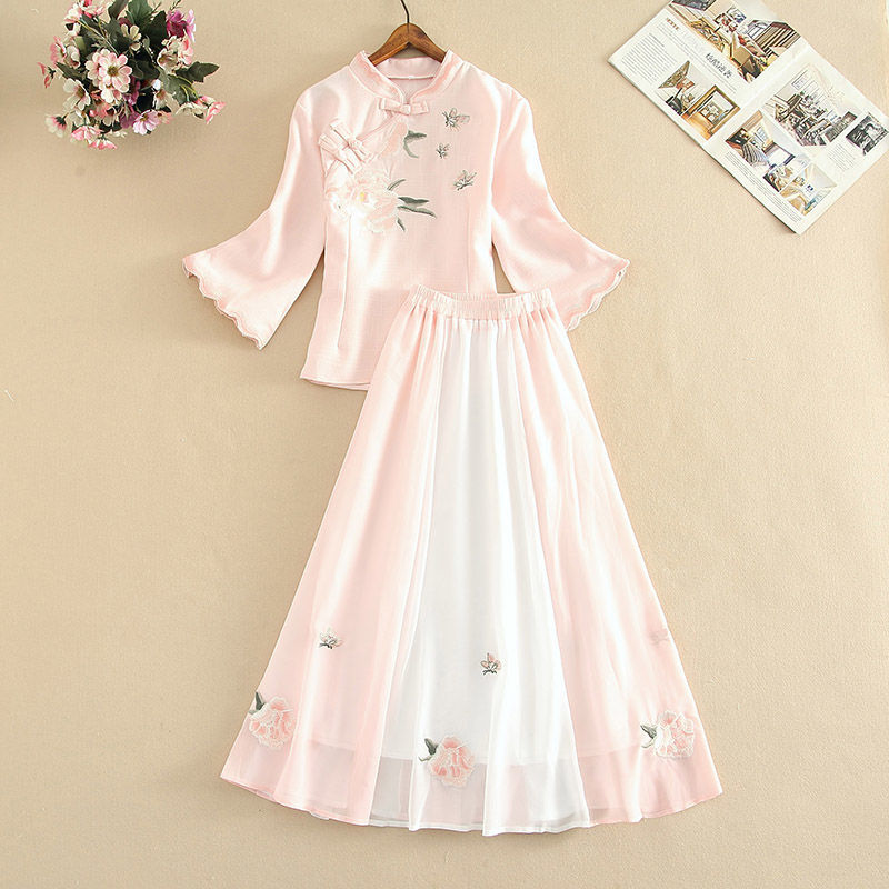Robe Hanfu féerique fille - Ensemble 2 pièces