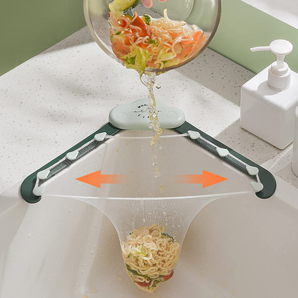 Égouttoir triangulaire en forme de nuage pour évier, filtre à déchets de cuisine, vaisselle, restes de riz, ustensiles de cuisine anti-obstruction