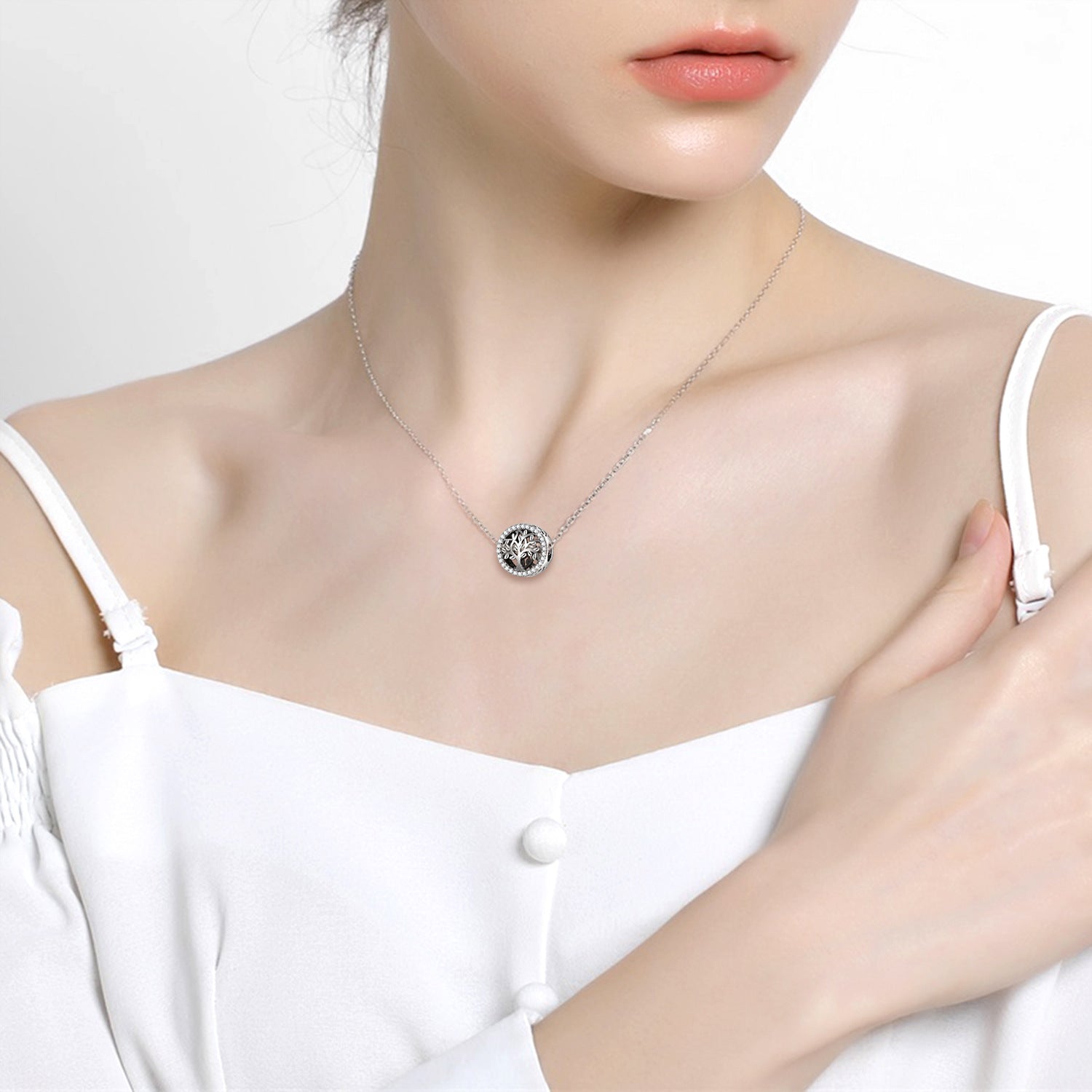 Perles Arbre de Vie en argent sterling S925 et zirconiums - Accessoires DIY