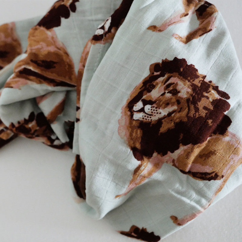 Couverture d'emmaillotage pour bébé en coton biologique naturel