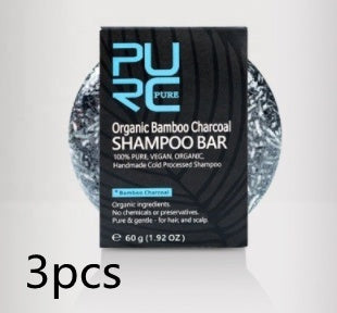 Shampoing artisanal au savon et au charbon de bambou