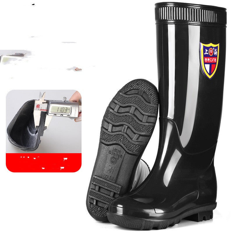 Bottes de pluie épaisses pour hommes, conçues pour la protection contre le travail