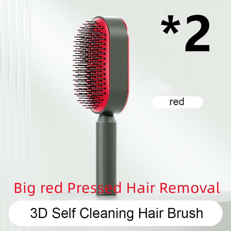 Brosse à cheveux autonettoyante pour femmes, nettoyage en une seule étape, anti-chute de cheveux, massage du cuir chevelu par airbag, peigne antistatique.