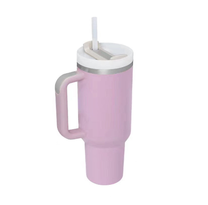 Gobelet isotherme 1,2 L avec anse et paille – Acier inoxydable anti-fuites