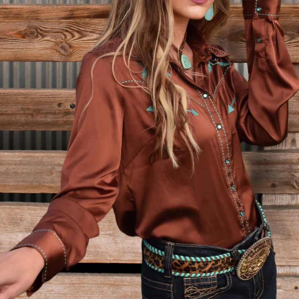 Chemise de cowboy style western exotique
