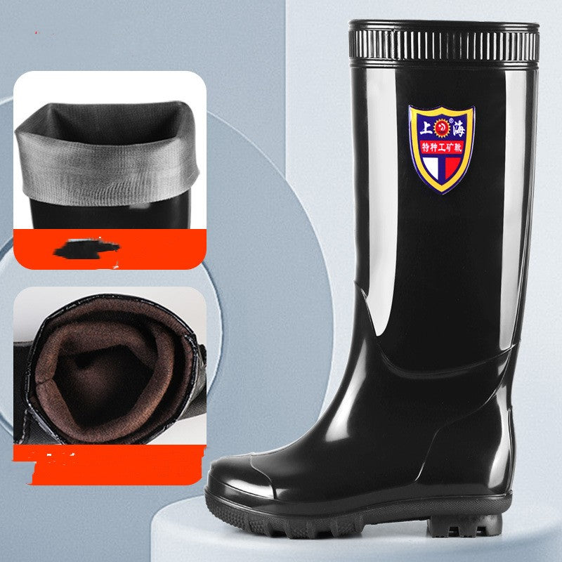 Bottes de pluie épaisses pour hommes, conçues pour la protection contre le travail