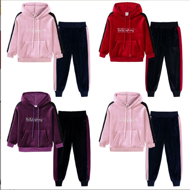Ensemble de sport deux pièces à manches longues pour filles
