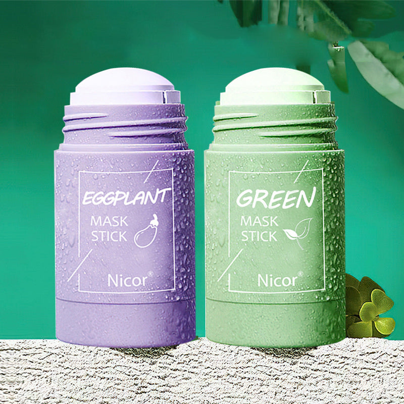 Masque purifiant au thé vert, stick d'argile, contrôle du sébum, anti-acné, éclaircissant, masque aux algues, soin de la peau