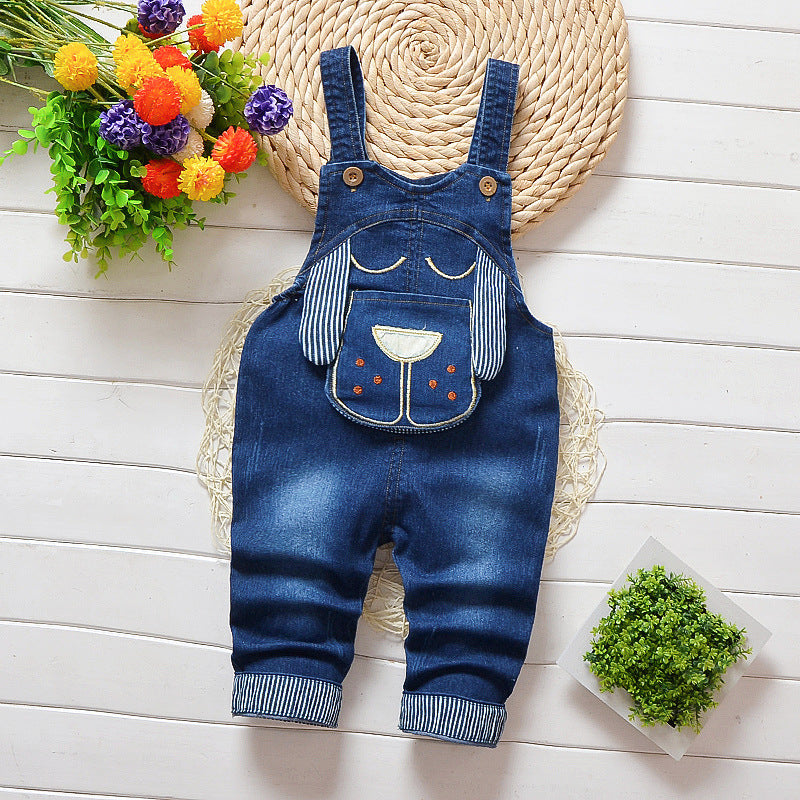 Jeans à bretelles pour enfants, garçons et filles