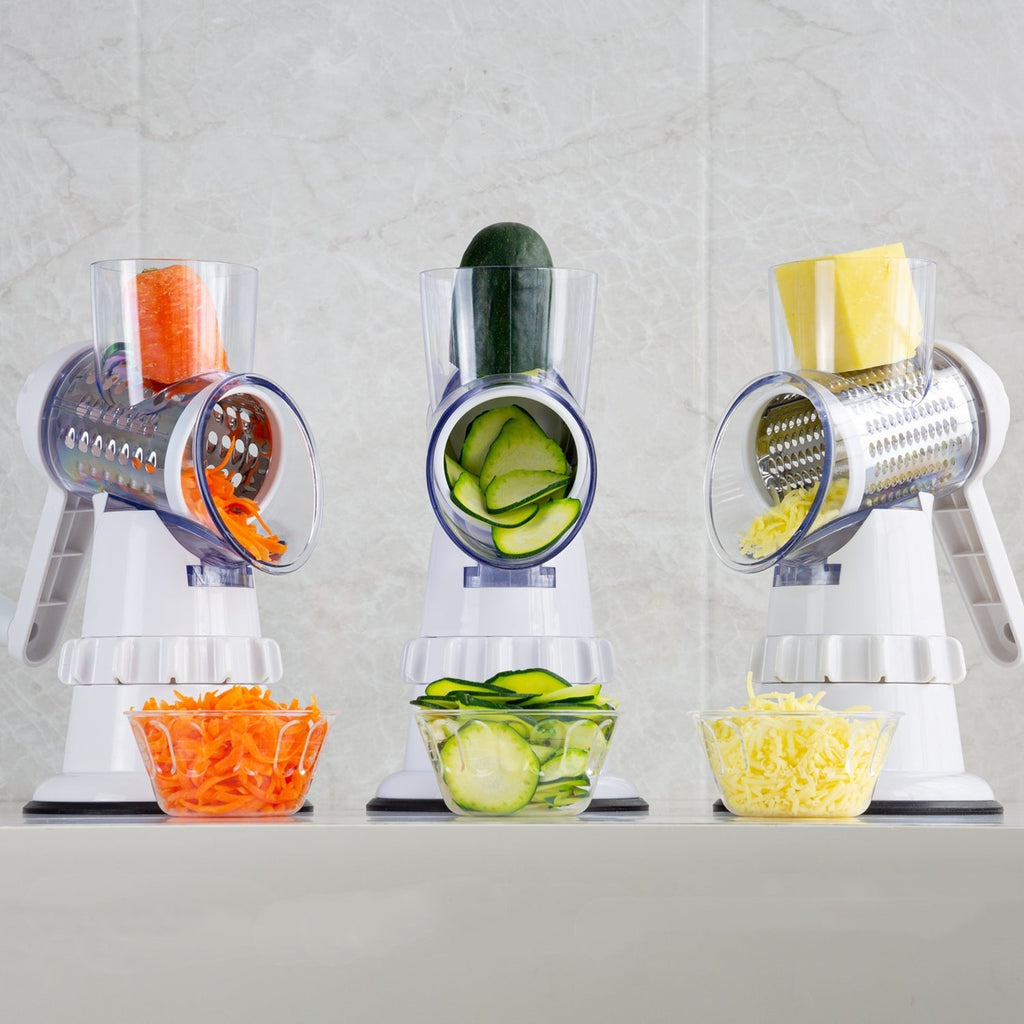 Trancheuse à légumes manuelle 3 en 1, accessoires de cuisine, râpe, coupe-légumes, hachoir rond, mandoline, râpe à pommes de terre, ustensiles de cuisine pour la maison