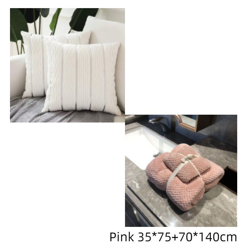 Housse de coussin velours peluche luxe 45x45 cm