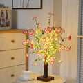 Lampe de table LED en forme d'arbre à feuilles vertes, décoration pour chambre à coucher