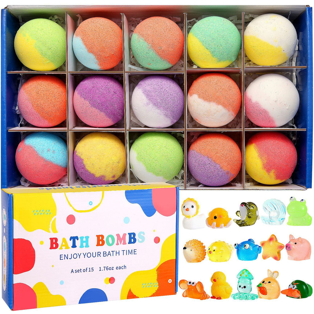 Bombes de bain phosphorescentes en forme de poupée, coffret de bain amusant pour enfants avec mousse effervescente