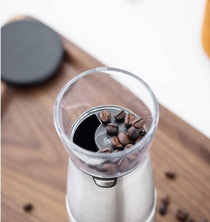 Moulin à café électrique en acier inoxydable, broyeur manuel réglable, machine à café, broyeur à grains de café, outil de cuisine