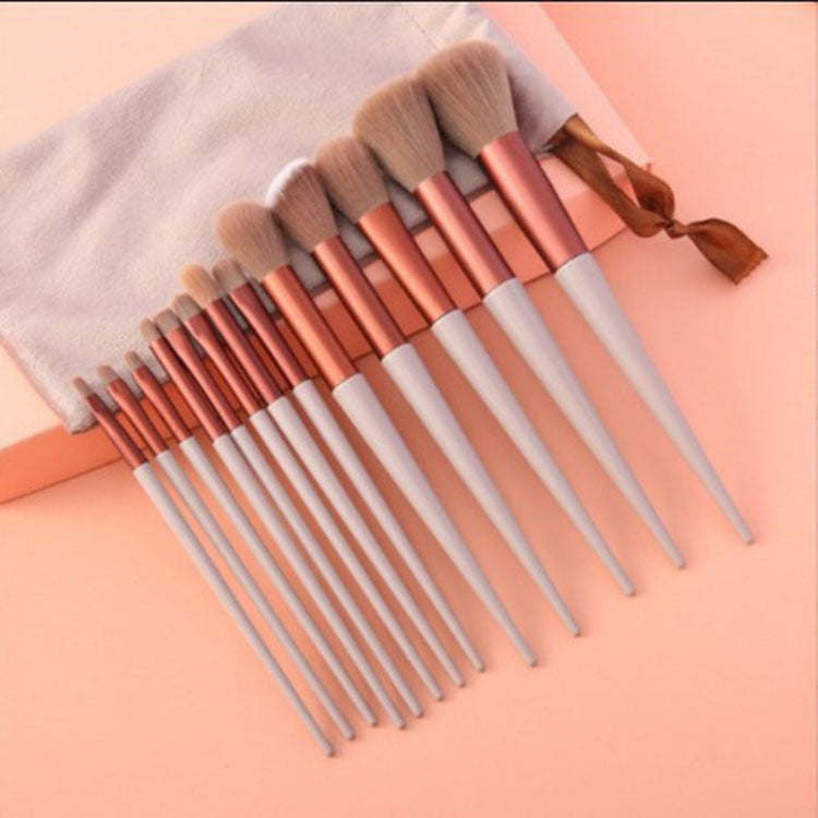 Ensemble de 13 pinceaux de maquillage : pinceau correcteur, pinceau blush, pinceau poudre, pinceau fard à paupières, pinceau highlighter, pinceau fond de teint, outils de beauté cosmétiques