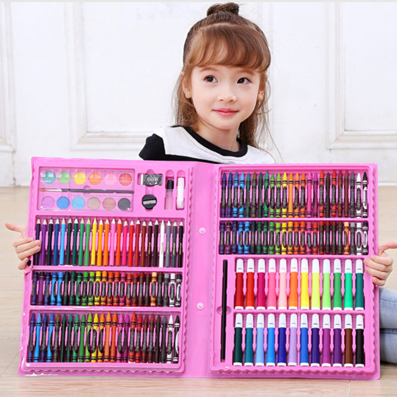 Coffret de peinture, fournitures scolaires, ensemble de pinceaux, coffret de pastels à l'huile, ensemble de stylos aquarelle