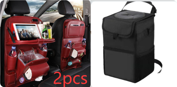 Sac de rangement de voiture en cuir PU multifonction, plateau de dossier de siège, sac de suspension étanche, organisateur de voiture, accessoires intérieurs automobiles