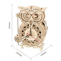 Robotime Rokr Jouets créatifs à monter soi-même Horloge hibou 3D en bois Kit de construction pour enfants Cadeaux de Noël Décoration intérieure LK503