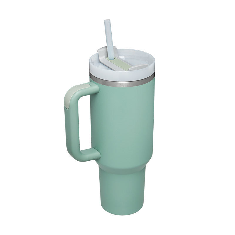 Gobelet isotherme 1,2 L avec anse et paille – Acier inoxydable anti-fuites