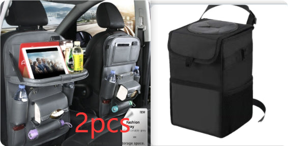Sac de rangement de voiture en cuir PU multifonction, plateau de dossier de siège, sac de suspension étanche, organisateur de voiture, accessoires intérieurs automobiles