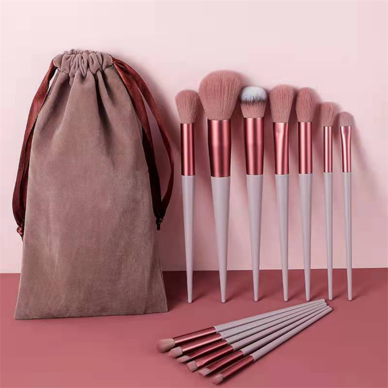 Ensemble de 13 pinceaux de maquillage : pinceau correcteur, pinceau blush, pinceau poudre, pinceau fard à paupières, pinceau highlighter, pinceau fond de teint, outils de beauté cosmétiques