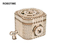 Robotime Rokr Coffre au trésor 123 pièces, jeu de puzzle 3D en bois créatif à assembler, cadeau Chris pour enfants, adultes et adolescents