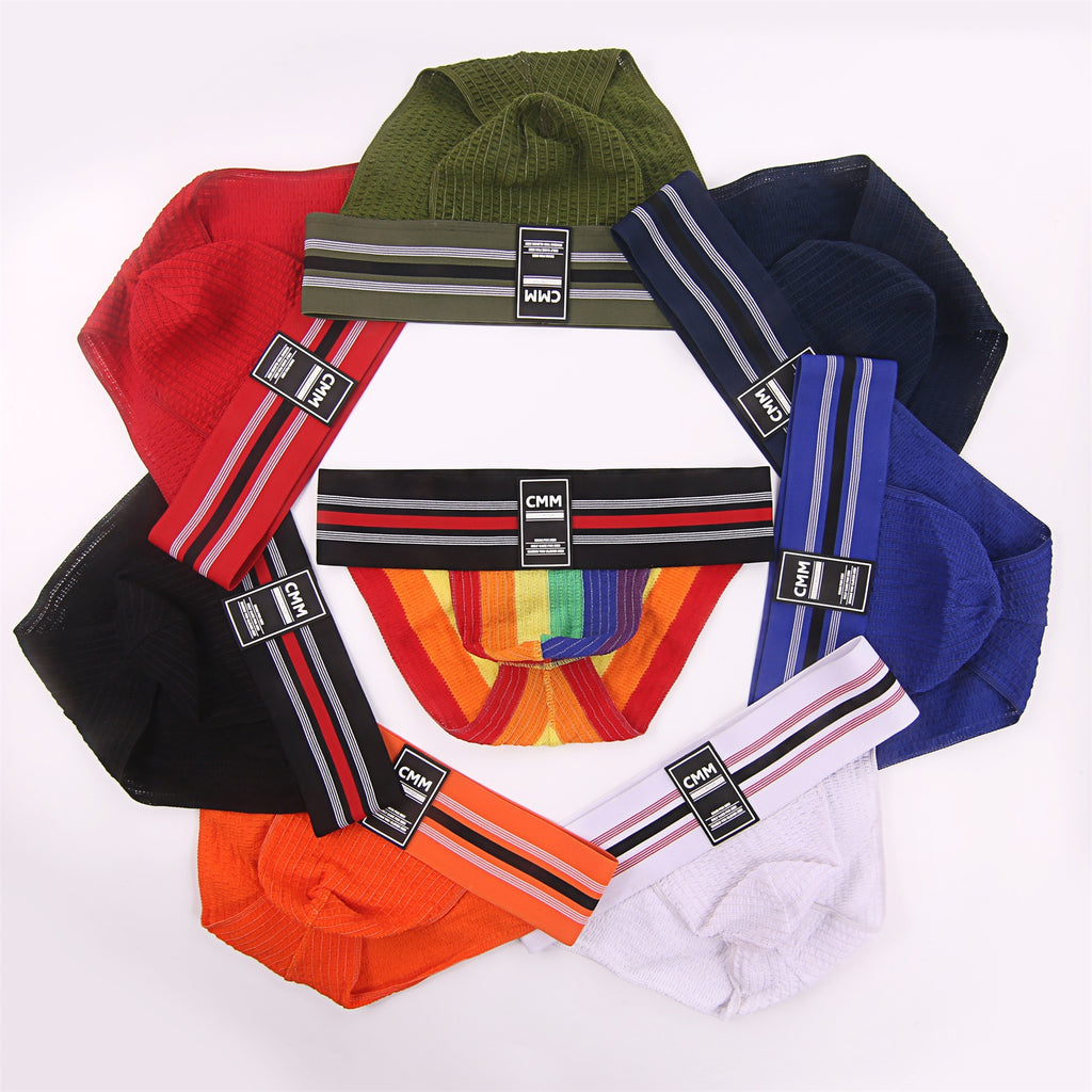 Sous-vêtements de sport homme arc-en-ciel taille ultra-large élastiques