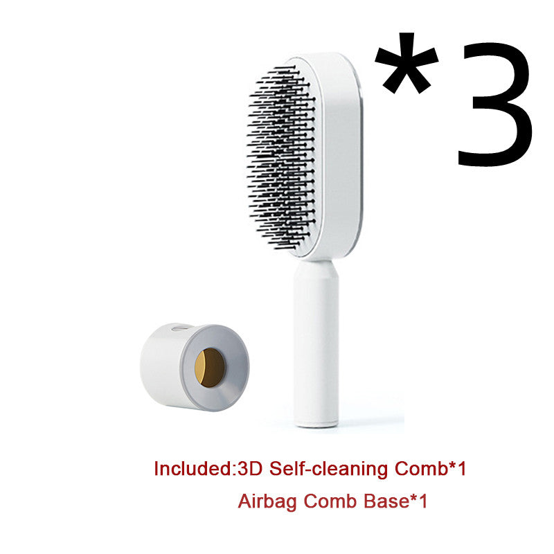 Brosse à cheveux autonettoyante pour femmes, nettoyage en une seule étape, anti-chute de cheveux, massage du cuir chevelu par airbag, peigne antistatique.
