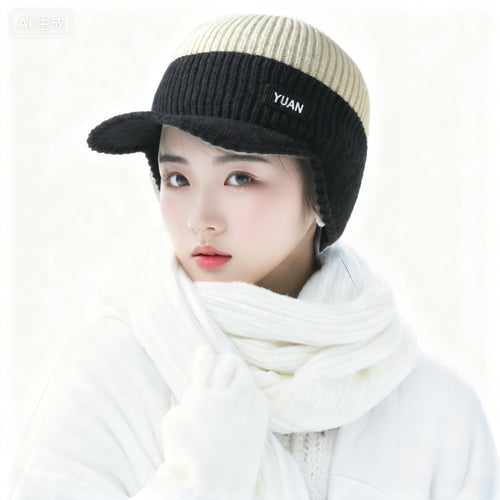 Bonnet chaud épais doublé polaire pour homme