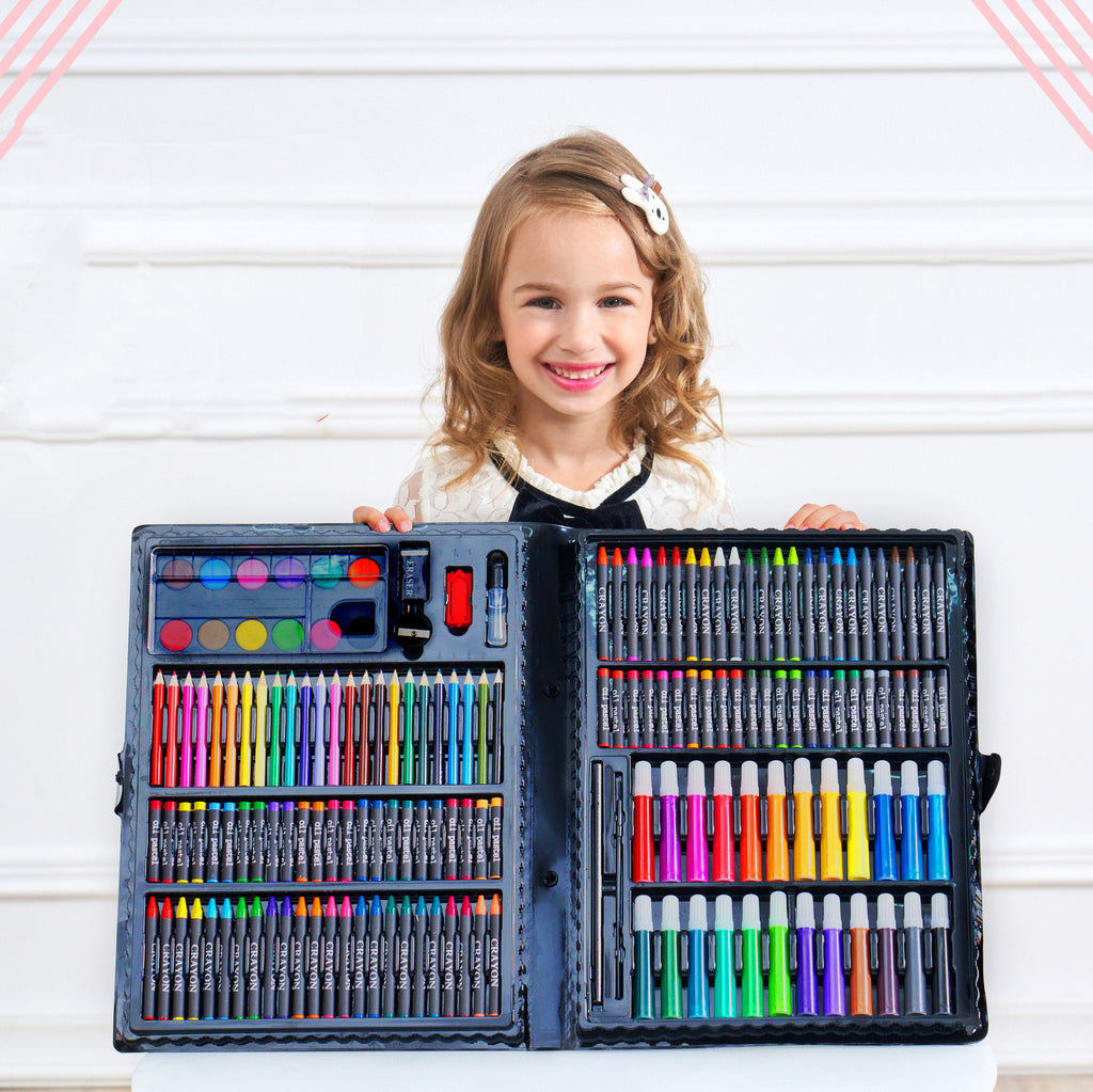 Coffret de peinture, fournitures scolaires, ensemble de pinceaux, coffret de pastels à l'huile, ensemble de stylos aquarelle