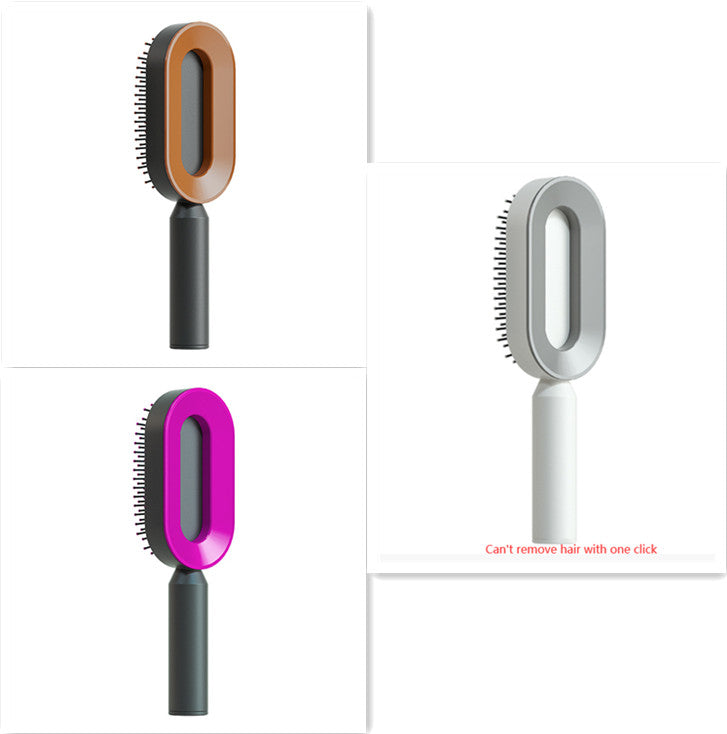Brosse à cheveux autonettoyante pour femmes, nettoyage en une seule étape, anti-chute de cheveux, massage du cuir chevelu par airbag, peigne antistatique.