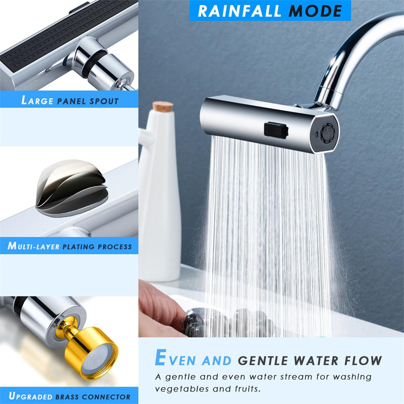 Robinet de cuisine à cascade, anti-éclaboussures, universel, rotatif, multifonctionnel, rallonge, accessoires de cuisineRobinet