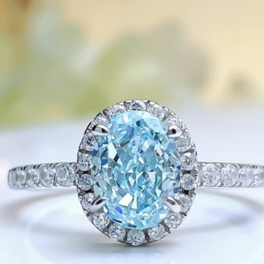 Bague trésor bleu marine de 1,5 carat, luxe discret et de niche